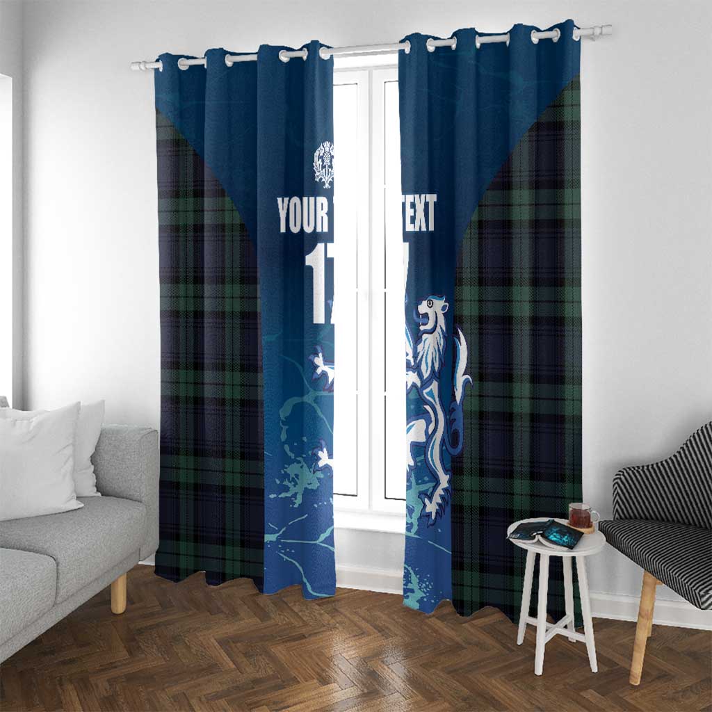 Custom Scotland Rugby Window Curtain Go Scottish Thistle