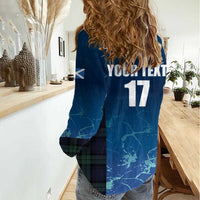 Custom Scotland Rugby Women Casual Shirt Go Scottish Thistle