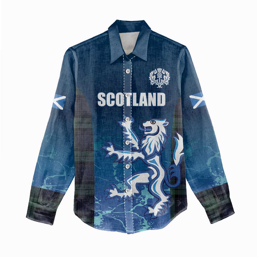 Custom Scotland Rugby Women Casual Shirt Go Scottish Thistle