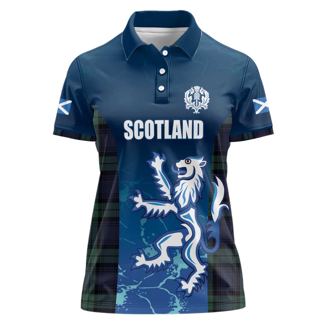 Custom Scotland Rugby Women Polo Shirt Go Scottish Thistle