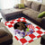 Croatia European Pine Marten and Iris Area Rug National Animal and Flowers