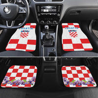 Croatia European Pine Marten and Iris Car Mats National Animal and Flowers