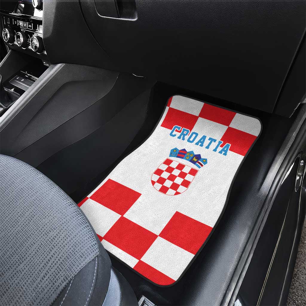 Croatia European Pine Marten and Iris Car Mats National Animal and Flowers