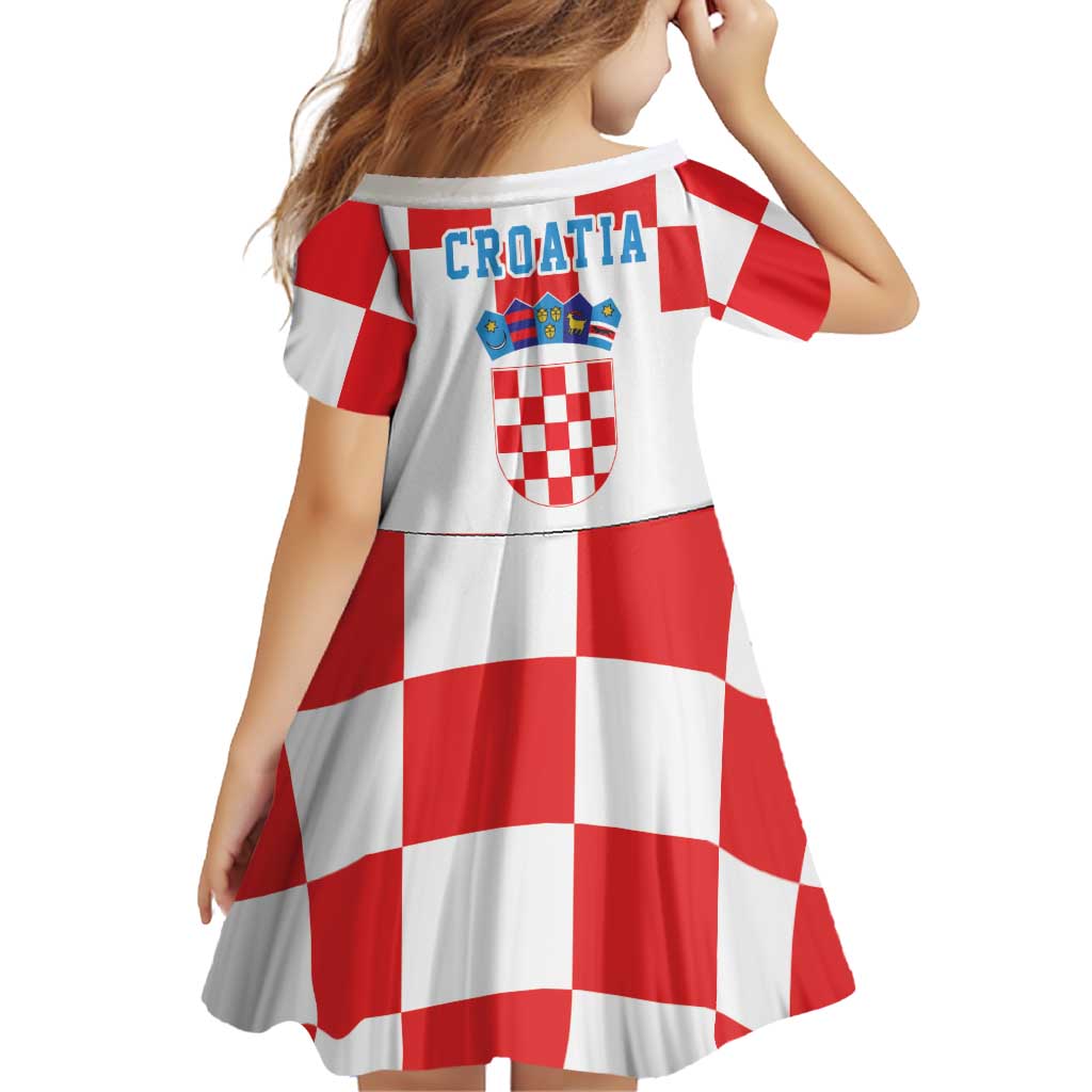 Croatia European Pine Marten and Iris Family Matching Off Shoulder Short Dress and Hawaiian Shirt National Animal and Flowers LT17 - Wonder Print Shop