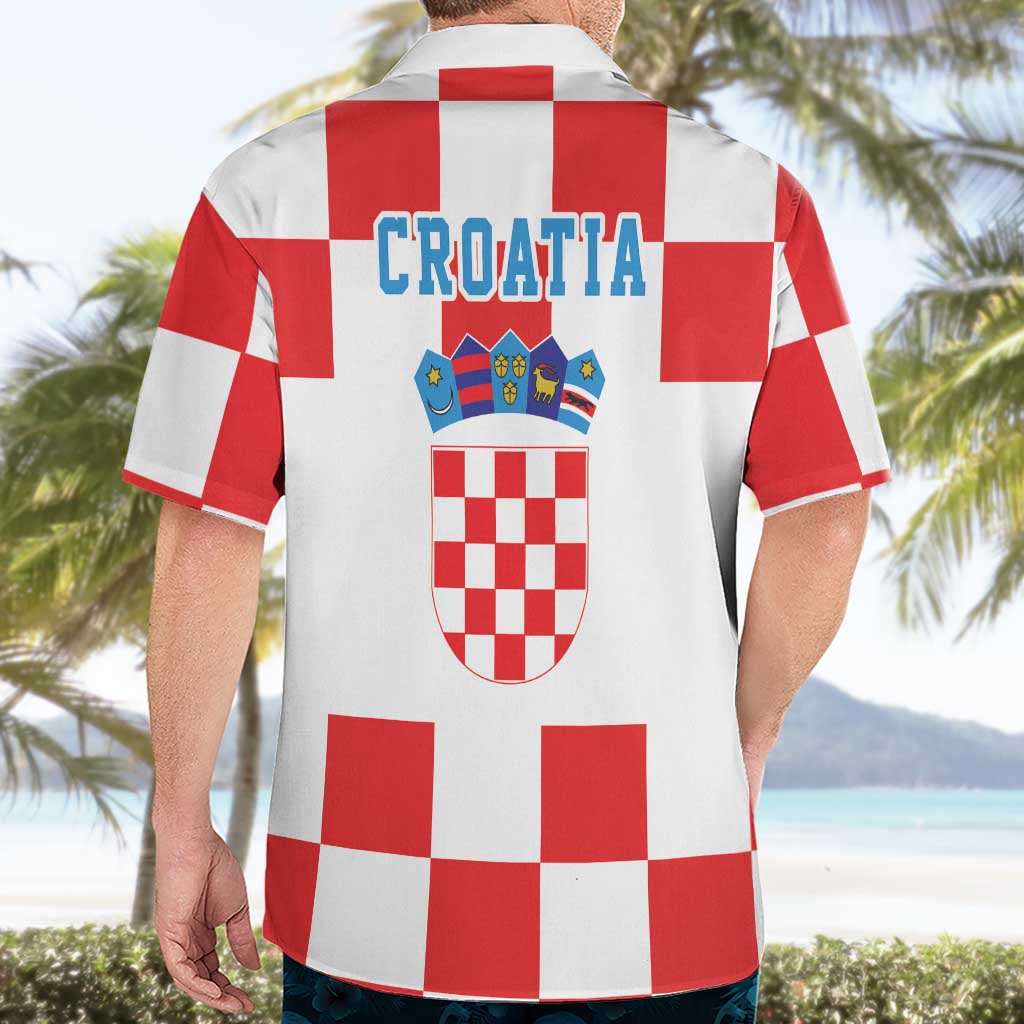 Croatia European Pine Marten and Iris Hawaiian Shirt National Animal and Flowers LT17 - Wonder Print Shop