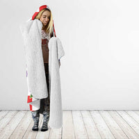 Croatia European Pine Marten and Iris Hooded Blanket National Animal and Flowers LT17 - Wonder Print Shop