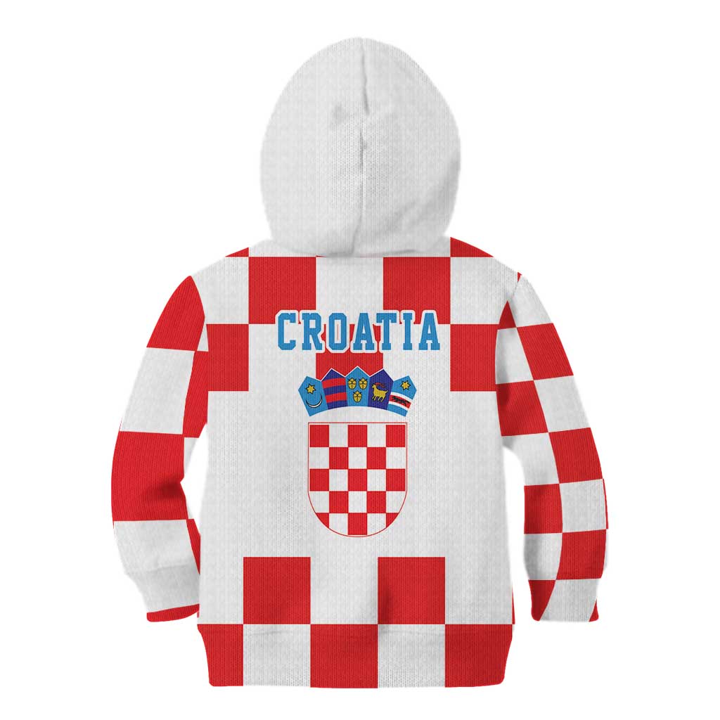 Croatia European Pine Marten and Iris Kid Hoodie National Animal and Flowers LT17 - Wonder Print Shop