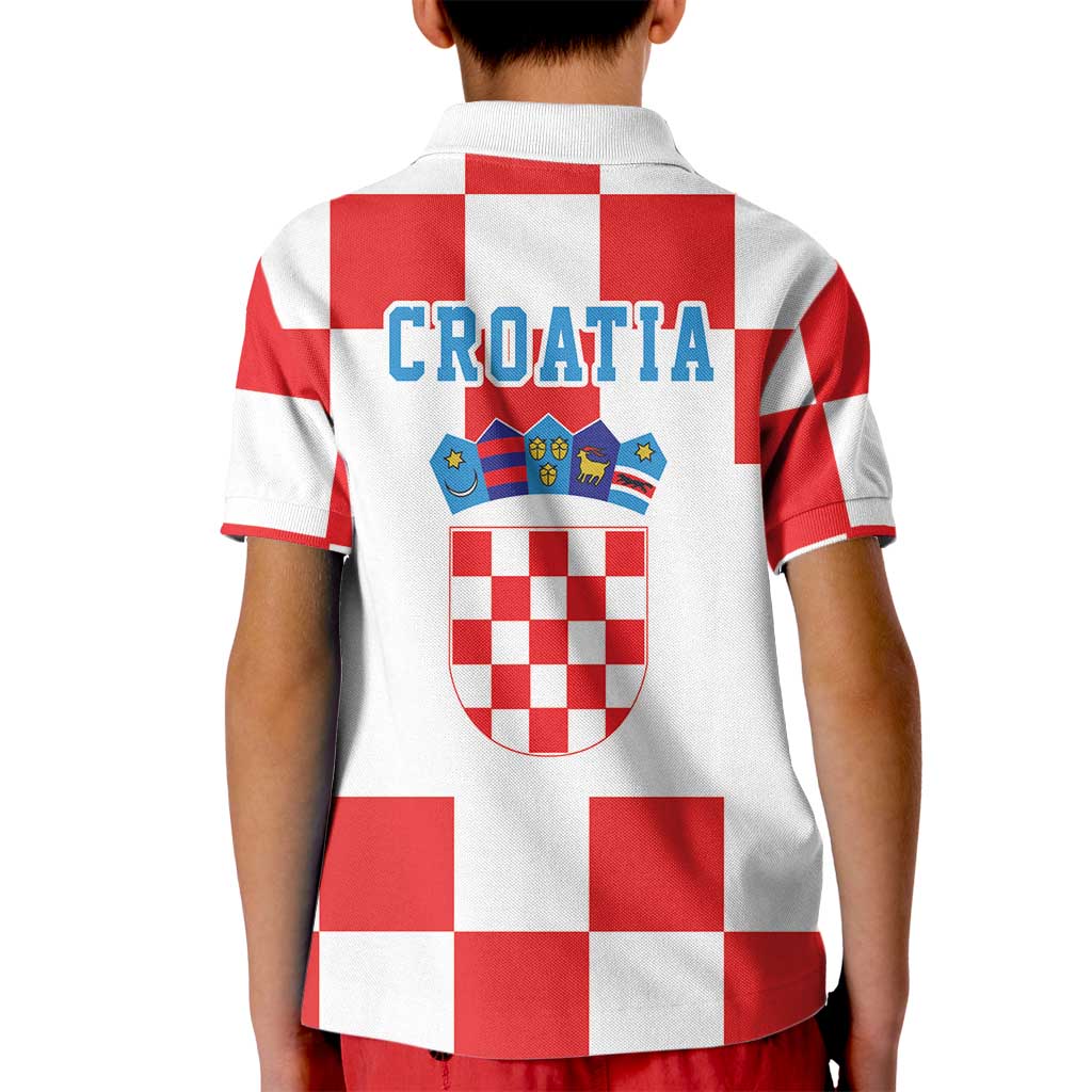 Croatia European Pine Marten and Iris Kid Polo Shirt National Animal and Flowers LT17 - Wonder Print Shop