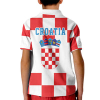 Croatia European Pine Marten and Iris Kid Polo Shirt National Animal and Flowers LT17 - Wonder Print Shop