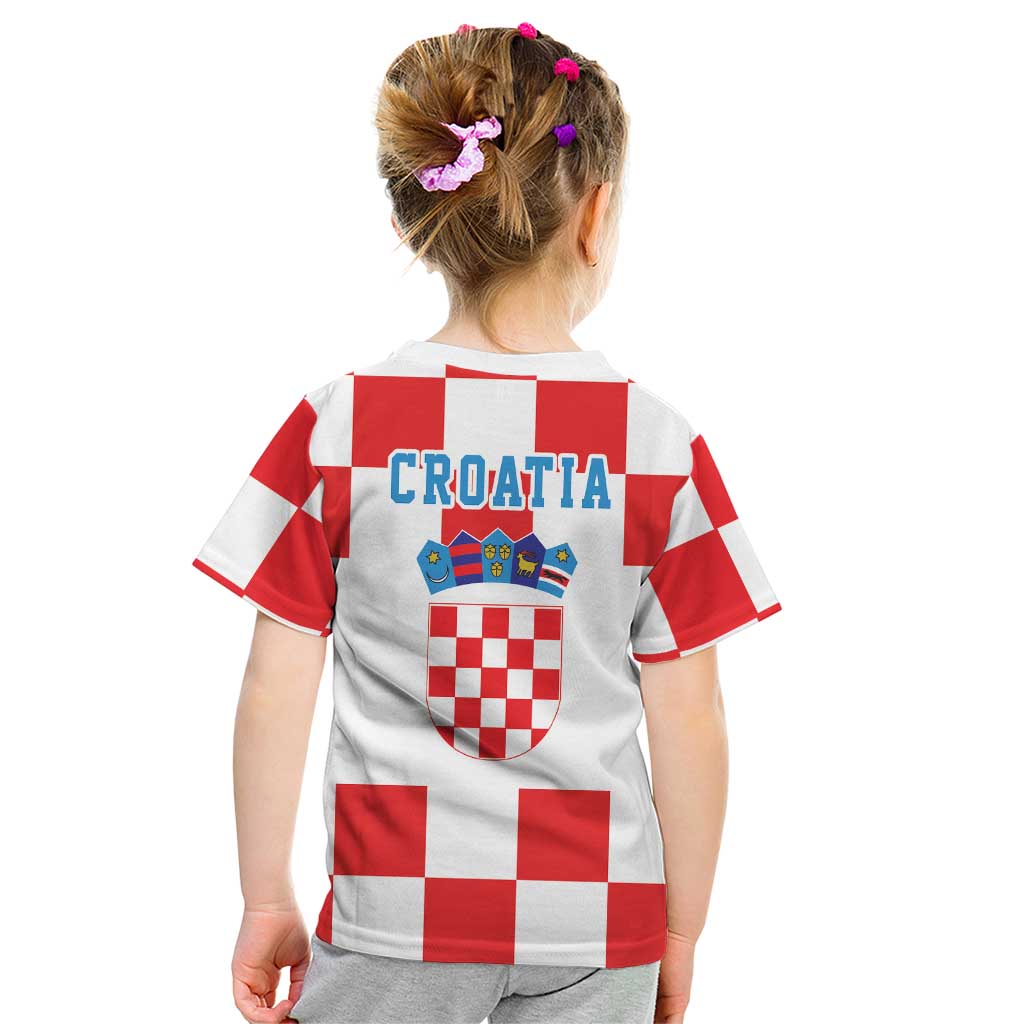 Croatia European Pine Marten and Iris Kid T Shirt National Animal and Flowers LT17 - Wonder Print Shop