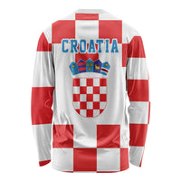 Croatia European Pine Marten and Iris Long Sleeve Shirt National Animal and Flowers LT17 - Wonder Print Shop