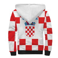 Croatia European Pine Marten and Iris Sherpa Hoodie National Animal and Flowers LT17 - Wonder Print Shop