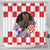 Croatia European Pine Marten and Iris Shower Curtain National Animal and Flowers LT17 - Wonder Print Shop