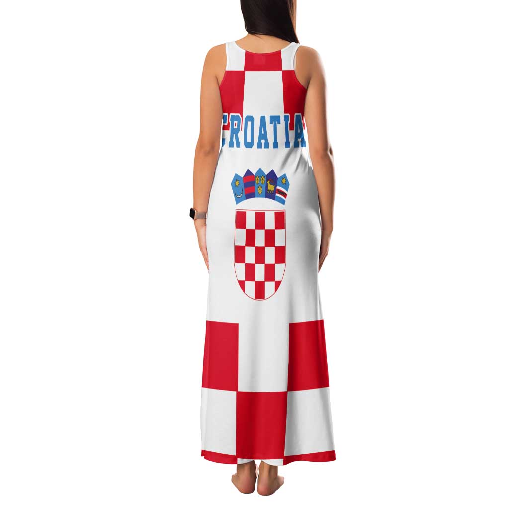 Croatia European Pine Marten and Iris Tank Maxi Dress National Animal and Flowers LT17 - Wonder Print Shop