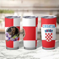 Croatia European Pine Marten and Iris Tumbler Cup National Animal and Flowers LT17 - Wonder Print Shop