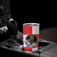 Croatia European Pine Marten and Iris Tumbler Cup National Animal and Flowers LT17 - Wonder Print Shop