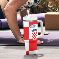 Croatia European Pine Marten and Iris Tumbler With Handle National Animal and Flowers LT17 - Wonder Print Shop