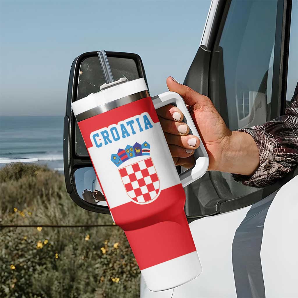 Croatia European Pine Marten and Iris Tumbler With Handle National Animal and Flowers LT17 - Wonder Print Shop