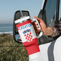 Croatia European Pine Marten and Iris Tumbler With Handle National Animal and Flowers LT17 - Wonder Print Shop