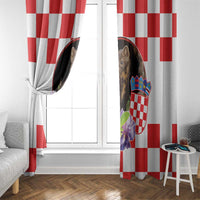 Croatia European Pine Marten and Iris Window Curtain National Animal and Flowers LT17 - Wonder Print Shop