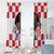 Croatia European Pine Marten and Iris Window Curtain National Animal and Flowers LT17 - Wonder Print Shop
