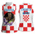 Croatia European Pine Marten and Iris Women Sleeveless Polo Shirt National Animal and Flowers LT17 - Wonder Print Shop