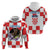 Croatia European Pine Marten and Iris Zip Hoodie National Animal and Flowers LT17 - Wonder Print Shop