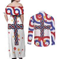 Croatia Epiphany Couples Matching Off Shoulder Maxi Dress and Long Sleeve Button Shirt Bogojavljenje - Sveta Tri Kralja