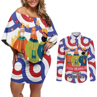 Croatia Epiphany Couples Matching Off Shoulder Short Dress and Long Sleeve Button Shirt Bogojavljenje - Sveta Tri Kralja