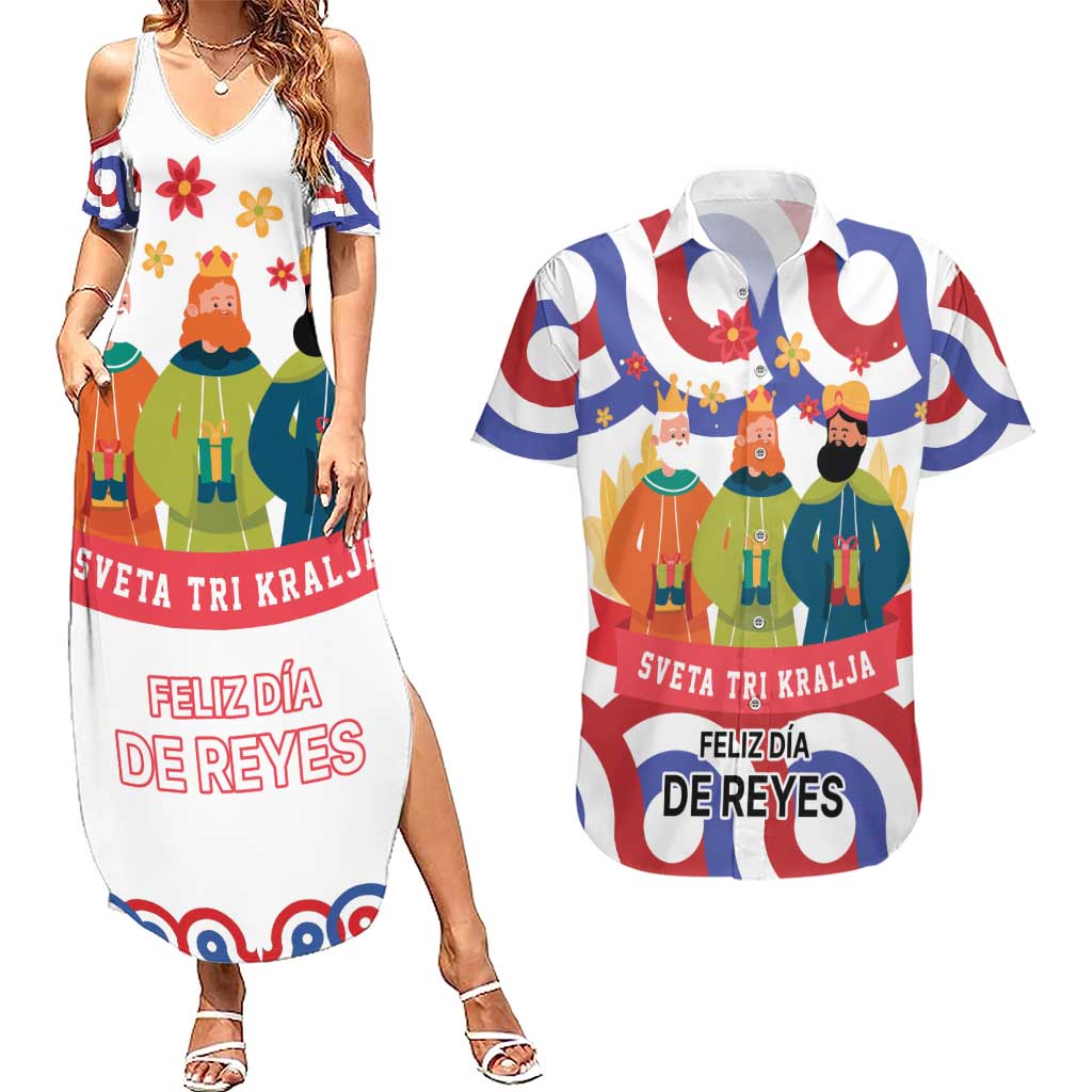 Croatia Epiphany Couples Matching Summer Maxi Dress and Hawaiian Shirt Bogojavljenje - Sveta Tri Kralja