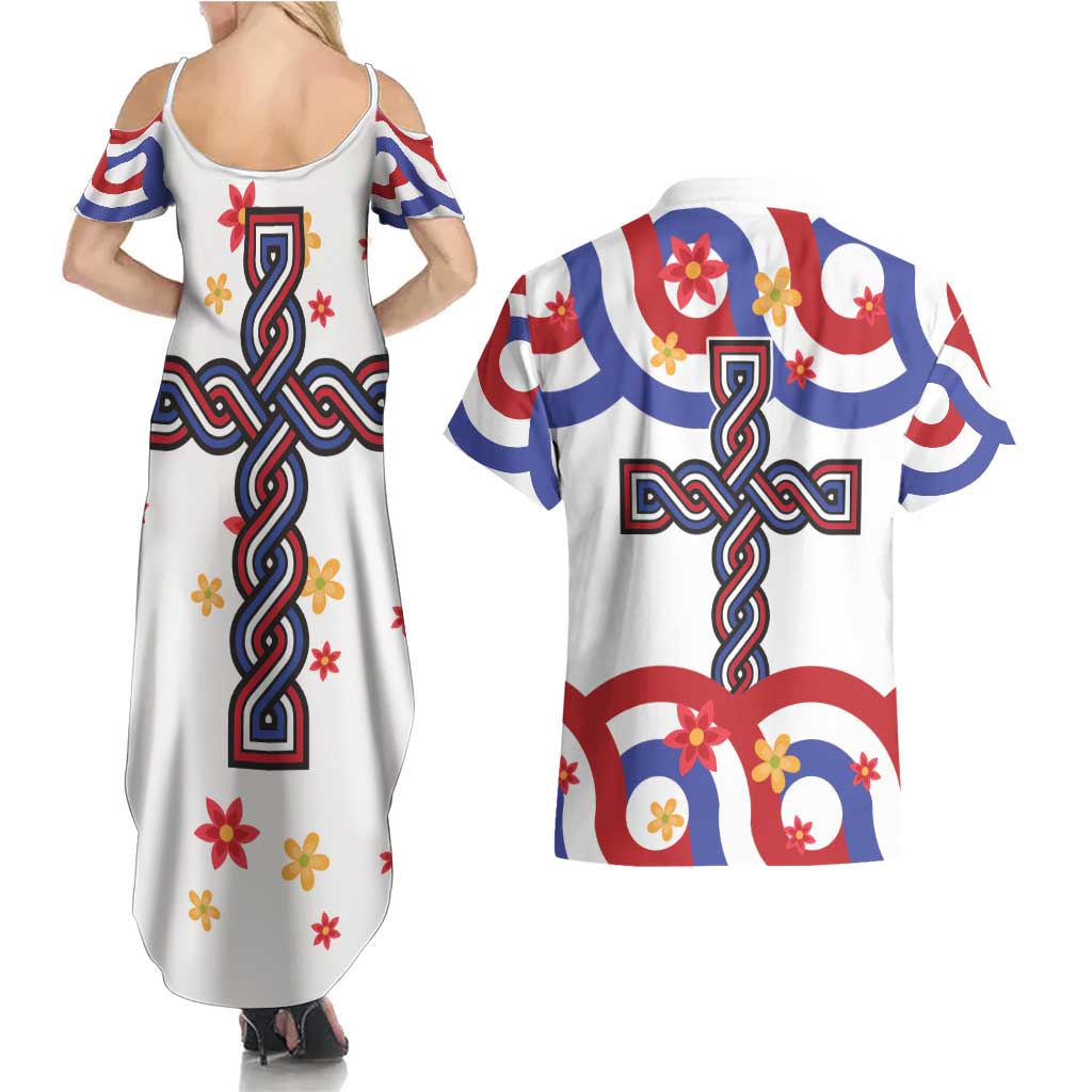 Croatia Epiphany Couples Matching Summer Maxi Dress and Hawaiian Shirt Bogojavljenje - Sveta Tri Kralja