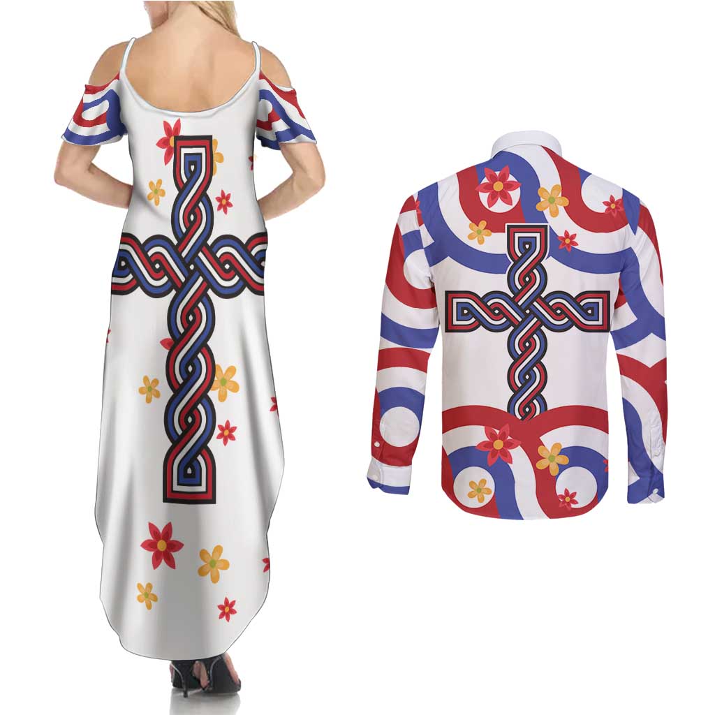 Croatia Epiphany Couples Matching Summer Maxi Dress and Long Sleeve Button Shirt Bogojavljenje - Sveta Tri Kralja