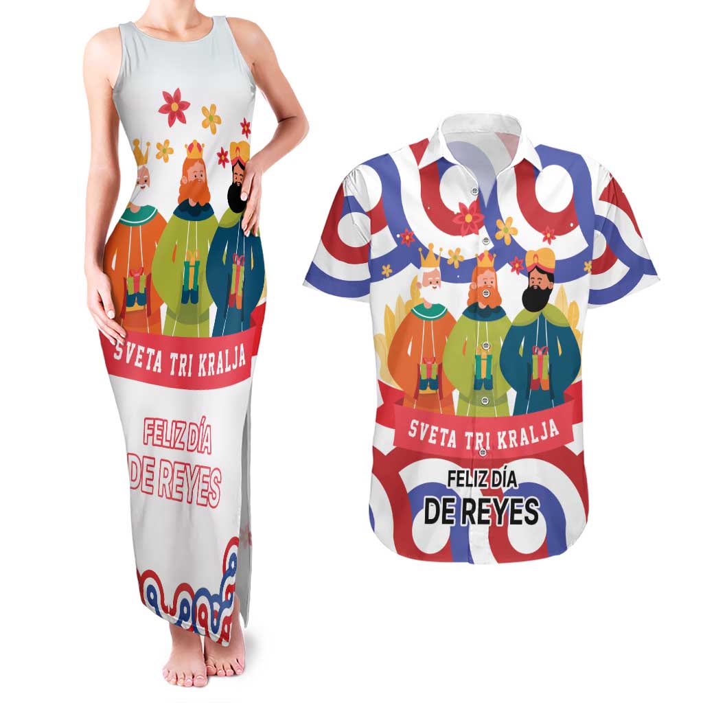 Croatia Epiphany Couples Matching Tank Maxi Dress and Hawaiian Shirt Bogojavljenje - Sveta Tri Kralja