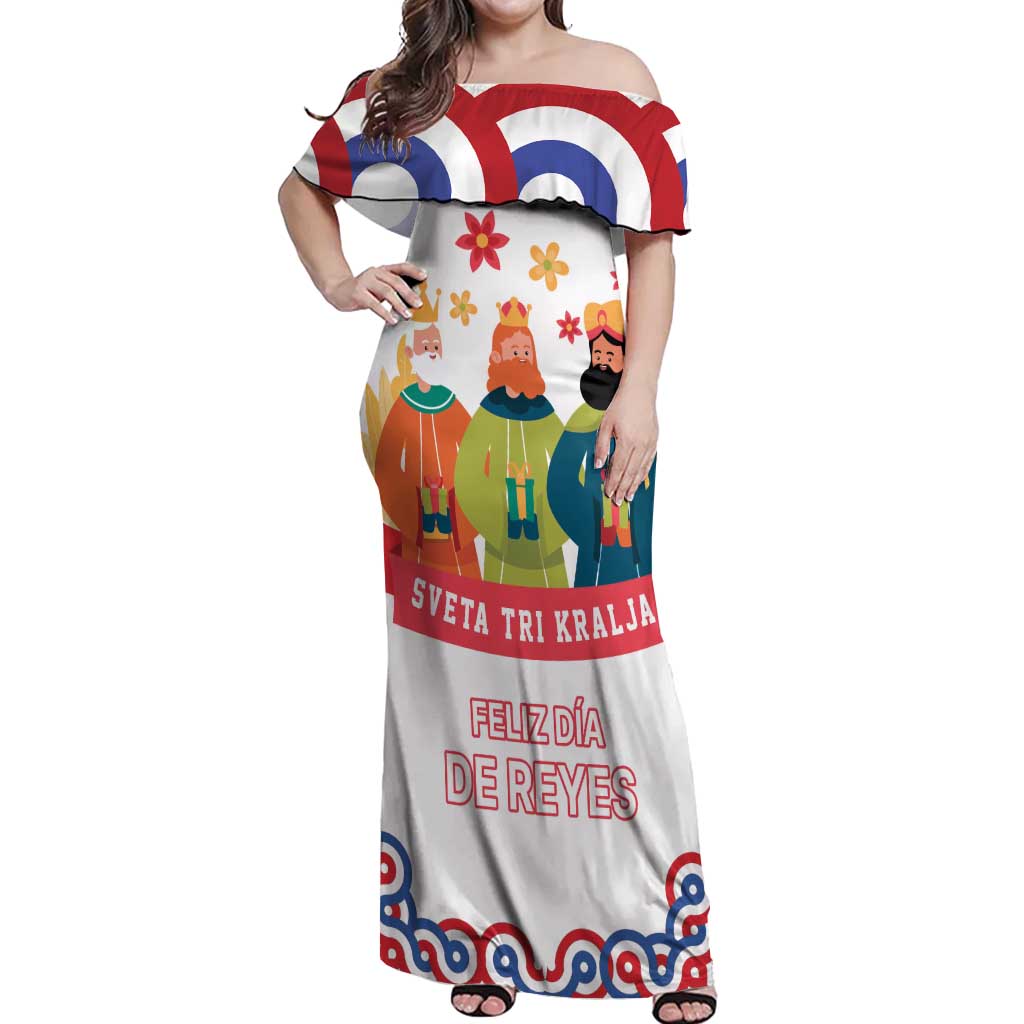 Croatia Epiphany Off Shoulder Maxi Dress Bogojavljenje - Sveta Tri Kralja LT17 - Wonder Print Shop