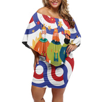 Croatia Epiphany Off Shoulder Short Dress Bogojavljenje - Sveta Tri Kralja LT17 - Wonder Print Shop