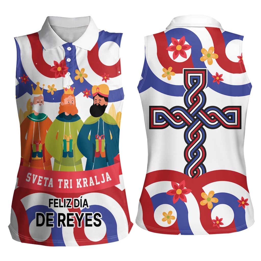 Croatia Epiphany Women Sleeveless Polo Shirt Bogojavljenje - Sveta Tri Kralja LT17 - Wonder Print Shop