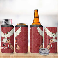 Latvia Restoration of Independence Day 4 in 1 Can Cooler Tumbler Latvija 4th May with Dove