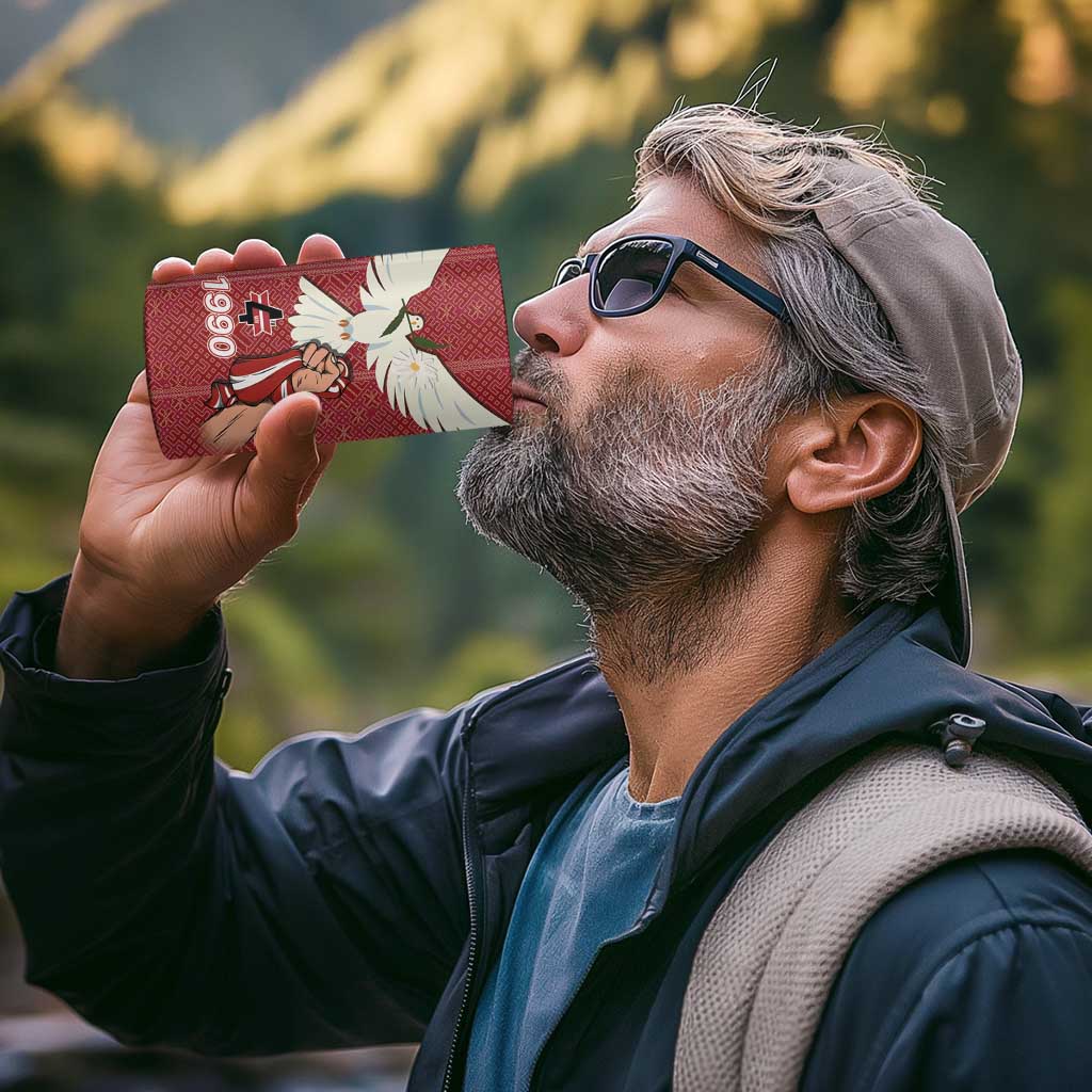 Latvia Restoration of Independence Day 4 in 1 Can Cooler Tumbler Latvija 4th May with Dove