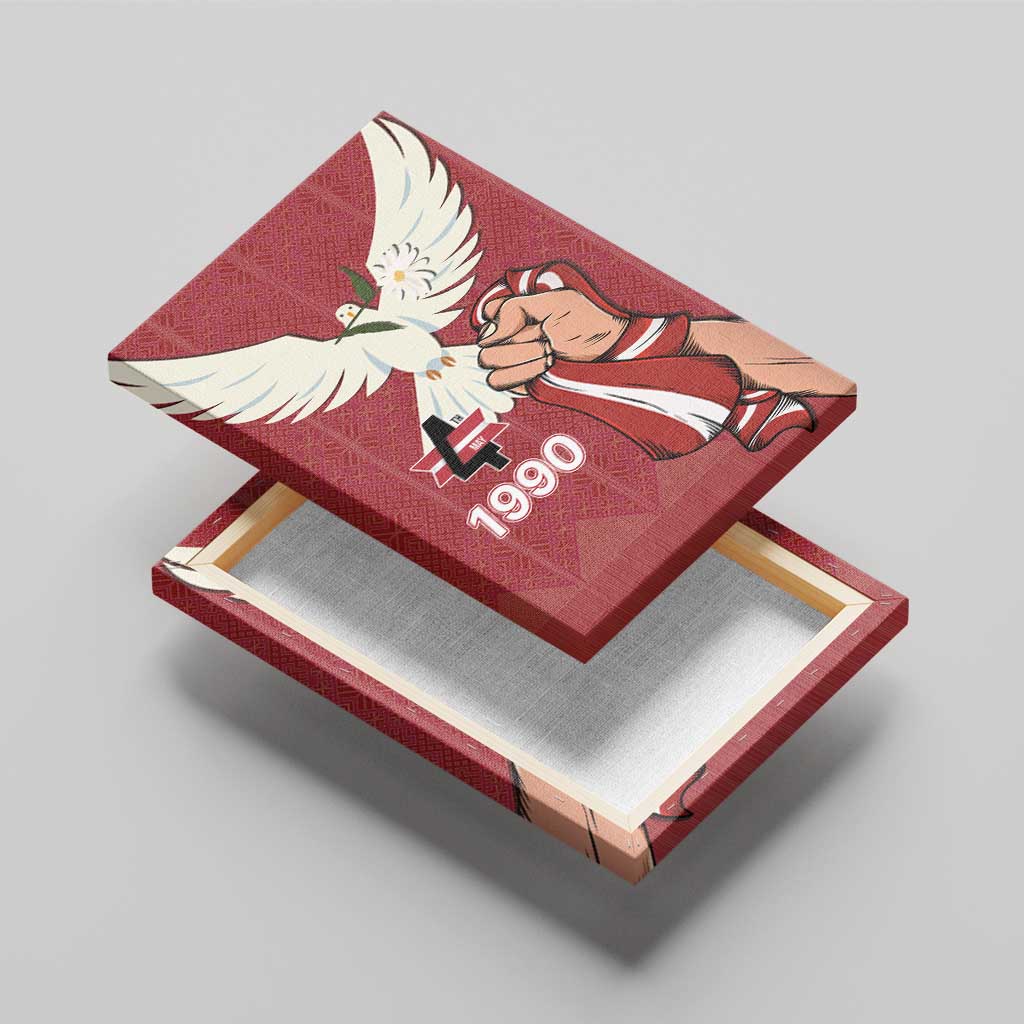 Latvia Restoration of Independence Day Canvas Wall Art Latvija 4th May with Dove