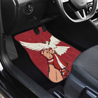 Latvia Restoration of Independence Day Car Mats Latvija 4th May with Dove