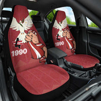 Latvia Restoration of Independence Day Car Seat Cover Latvija 4th May with Dove