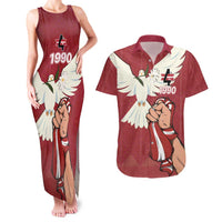 Latvia Restoration of Independence Day Couples Matching Tank Maxi Dress and Hawaiian Shirt Latvija 4th May with Dove