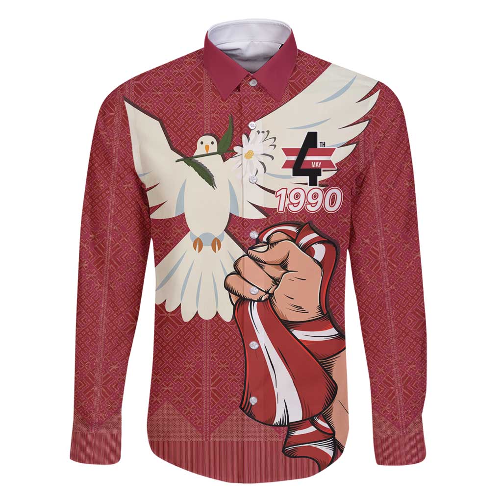 Latvia Restoration of Independence Day Family Matching Mermaid Dress and Hawaiian Shirt Latvija 4th May with Dove