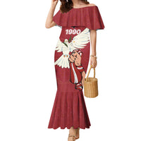 Latvia Restoration of Independence Day Family Matching Mermaid Dress and Hawaiian Shirt Latvija 4th May with Dove