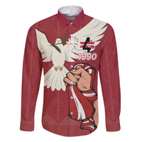 Latvia Restoration of Independence Day Family Matching Tank Maxi Dress and Hawaiian Shirt Latvija 4th May with Dove