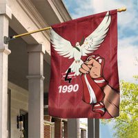 Latvia Restoration of Independence Day Garden Flag Latvija 4th May with Dove