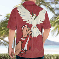 Latvia Restoration of Independence Day Hawaiian Shirt Latvija 4th May with Dove