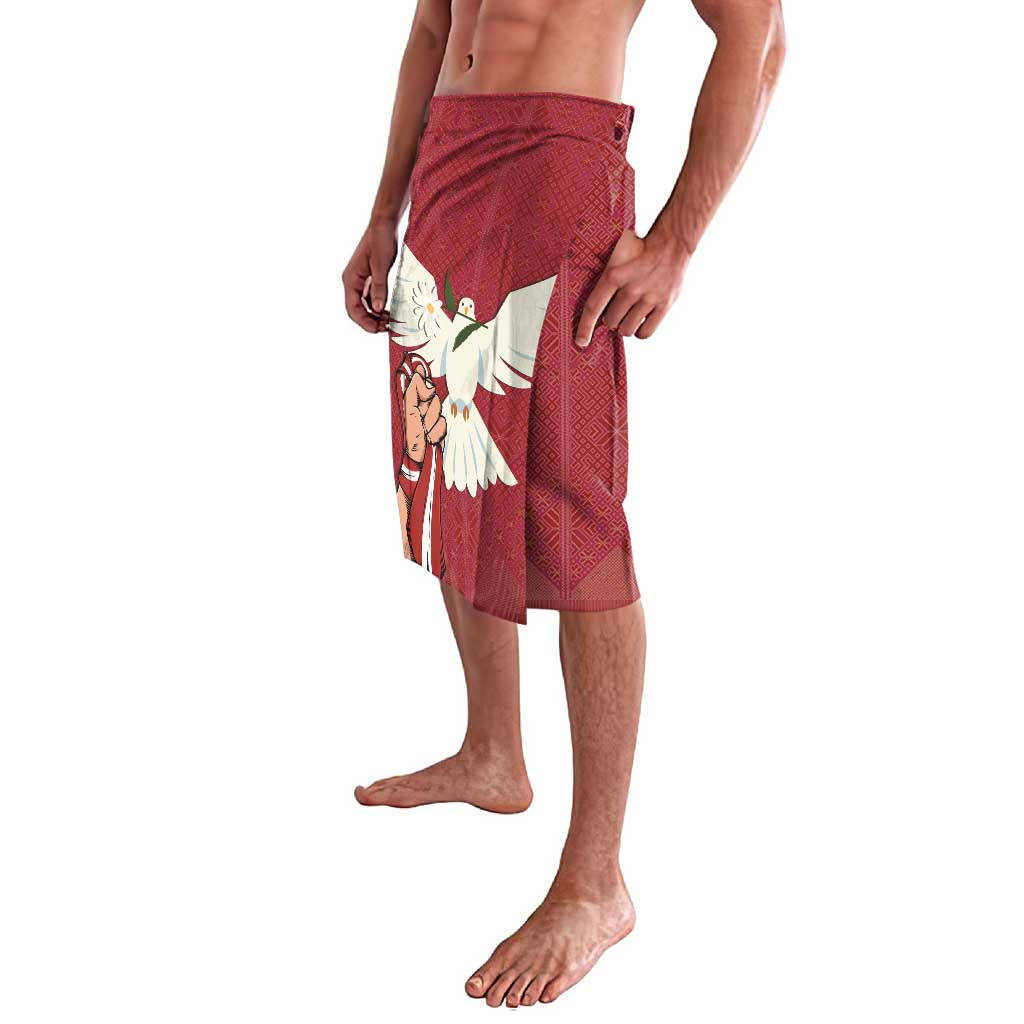 Latvia Restoration of Independence Day Lavalava Latvija 4th May with Dove