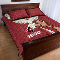 Latvia Restoration of Independence Day Quilt Bed Set Latvija 4th May with Dove