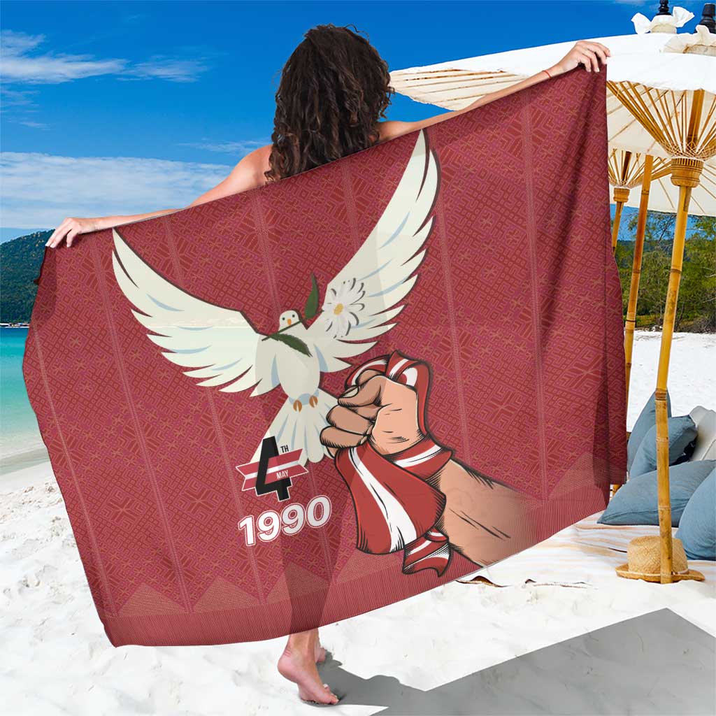 Latvia Restoration of Independence Day Sarong Latvija 4th May with Dove